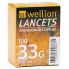 Wellion, lancete za prožilno napravo G33, 100 lancet