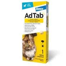 AdTab 48 mg, žvečljive tablete za mačke (2-8 kg), 1 tableta