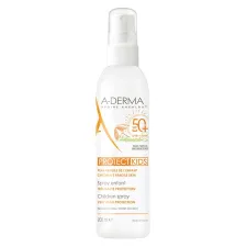 A-Derma, Protect otroško pršilo za zaščito pred soncem ZF50+, 200 ml