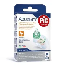 PiC Aquabloc, antibakterijski okrogli obliži, 20 obližev