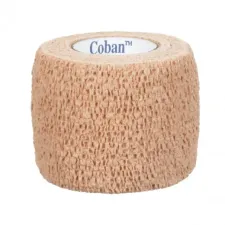 Coban, samooprijemljiv elastični povoj 5 cm x 4,6 m - rjav, 1 povoj