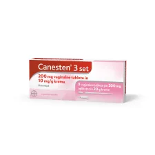 Canesten3 set 200 mg vaginalne tablete in 10 mg/g krema, 3 vaginalne tablete + 20 g kreme + aplikator