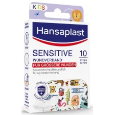 Hansaplast, Sensitive kids, obliž za večje rane, 10 obližev
