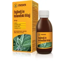 Medex, sirup žajbelj in islandski čaj, 150 ml