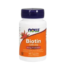 Now, Biotin 1000 mcg, 100 kapsul