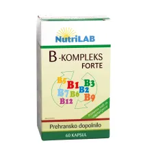 Nutrilab, B kompleks forte kapsule, 60 kapsul