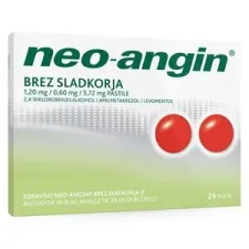 Neo-angin brez sladkorja, 24 pastil