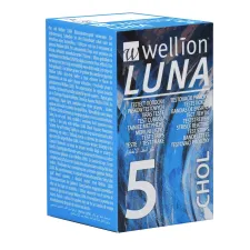 Wellion Luna, testni lističi za merjenje holesterola, 5 lističev