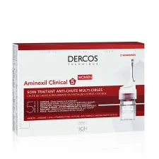 Vichy, Dercos Aminexil Clinical 5, ampule proti izpadanju las za ženske, 6 ml, 21 ampul