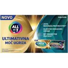 Corega, pričvrstilna krema za zobne proteze ULTIMATE ALL IN ONE, 40 g