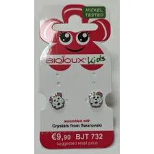 Biojoux, uhani kids Swarovski kužek nala, BJT732