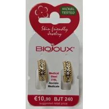 Biojoux, uhani eleganca zlat, BJT240