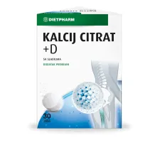 Dietpharm, Kalcijev citrat+vitamin D, 30 šumečih tablet
