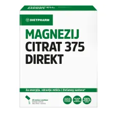 Dietpharm, Magnezij citrat 375 Direkt z okusom limone in pomaranče, 20 vrečic s praškom