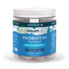 Mium Lab, probiotiki gumiji brez sladkorja, 42 gumijev