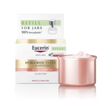 Eucerin, Hyaluron-Filler + Elasticity dnevna krema rose ZF30, refill, 50ml