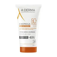 A-Derma, Exomega Control Emolientna krema za zaščito pred soncem ZF50+, 150 ml