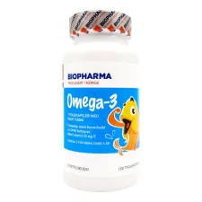 Biopharma, Omega-3 za otroke, 120 žvečljivih kapsul