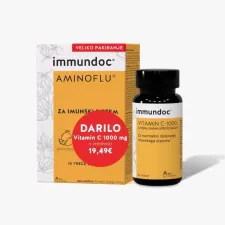 Immundoc, Aminoflu prašek, 10 vrečk + Vitamin C-1000 tablete s podaljšanim sproščanjem, 90 tablet