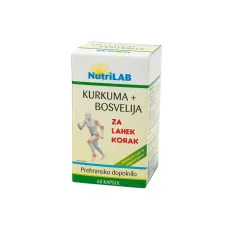 Nutrilab, Kurkuma + Bosvelija, 60 kapsul