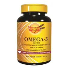 Natural Wealth, Omega-3 1000 mg, 100 kapsul