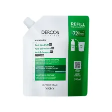 Vichy Dercos, šampon proti prhljaju za normalne do mastne lase refill, 390 ml