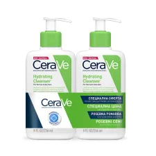 CeraVe, Vlažilna čistilna emulzija za suho in zelo suho kožo 236ml, 2x posebna ponudba