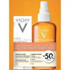Vichy, Capital Soleil UV-Age dnevni fluid ZF50+, 40 ml + Vodica ZF30, 200 ml -50%