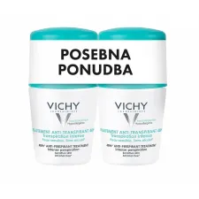 Vichy, Deodorant Roll-On 48h za uravnavanje potenja, zeleni, 2 x 50 ml