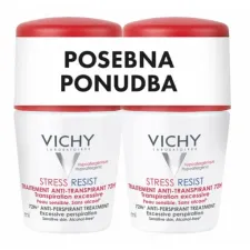Vichy, Deo Roll-On Stress Resist 72-ur rdeči, 2 x 50 ml