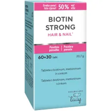 Vitabalans, Biotin strong hair & nail tablete, 60 tablet + 30 tablet gratis
