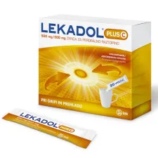 Lekadol plus C 500 mg/300 mg zrnca za peroralno raztopino, 5 g, 20 vrečic