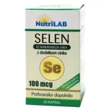 NutriLAB, Selen 100 mcg z dodatkom cinka, 60 kapsul