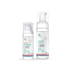 Favn, AlphaCBD acne, Dermatološka krema za nego aknaste kože, 50 ml + Favn, AlphaCBD, Dermatološka čistilna pena za obraz, 150 ml