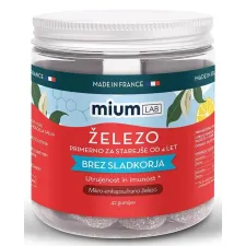 Mium Lab, Železo gumiji brez sladkorja, 42 gumijev