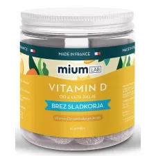 Mium Lab, Vitamin D gumiji brez sladkorja, 42 gumijev