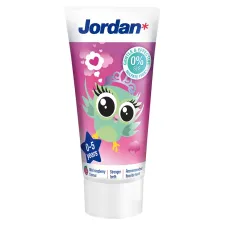 Jordan, Kids zobna pasta z blagim sadnim okusom 0 - 5 let 1000 ppm F, 50 ml