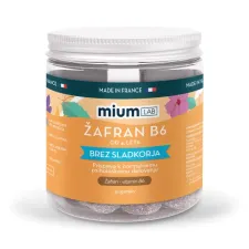 Mium Lab, Žafran B6 gumiji brez sladkorja, 42 gumijev