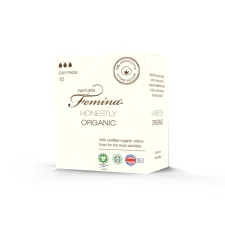 Natura Femina, Dnevni organski bombažni vložki s krilci, 10 kos