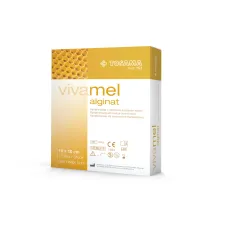 Vivamel, Alginatna obloga z medicinskim medom - 10 x 10 cm, 10 kosov