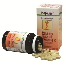 Hafesan, Železo + Baker + Vitamin C kapsule, 60 kapsul