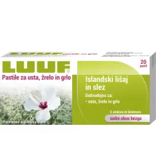 Luuf, pastile za usta, žrelo in grlo, 20 pastil