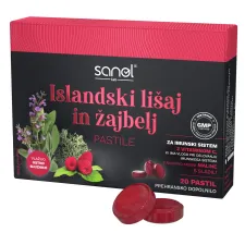 Sanol LAB, Pastile z islandskim lišajem in žajbljem, 20 pastil
