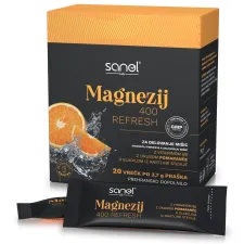 Sanol LAB, Magnezij 400 Refresh, okus pomaranča, 20 vrečk