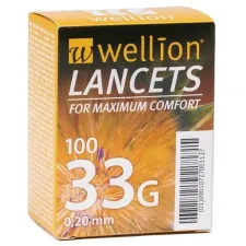 Wellion, lancete za prožilno napravo G33, 100 lancet