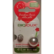 Biojoux, uhani perla in kristalna krogla, BJU800