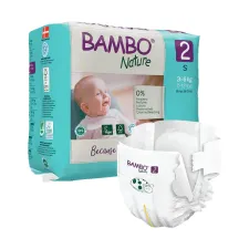Bambo Nature, Otroške pleničke S (3-6 kg), 30 plenic