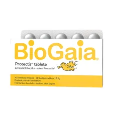 BioGaia, Protectis mikrobiotične žvečljive tablete z okusom jagode, 30 žvečljivih tablet