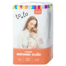 to.to., Anatomsko oblikovani vložki za po porodu, 12 kosov