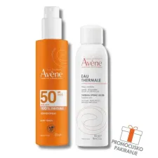 Avene, Sun visoka zaščita pred soncem pršilo ZF50, 200 ml + Avene, termalna voda, 150 ml